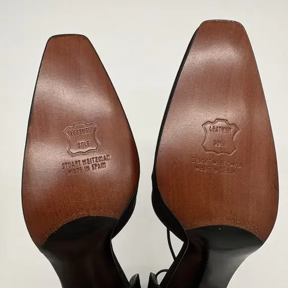 Vintage 90’s Stuart Weitzman D’Orsay Pump Heels 8 Black Sexy Classic - Picture 13 of 16